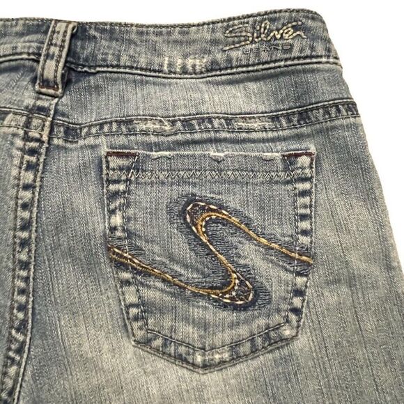 Silver Jeans Santorini Capris Low Rise Straight Leg Blue Denim Women’s Size 28 - Picture 6 of 14